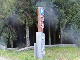 景区特色户外停车场标识牌-现代简约停车场标识牌定制制作