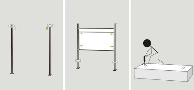 户外宣传栏拧膨胀的安装说明 户外宣传栏拧膨胀的安装说明