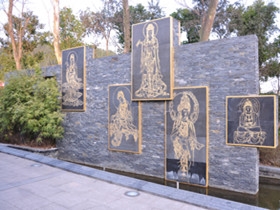 石材文旅景区宗教文化墙装饰 景区景墙设计打造
