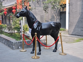 城市户外精工景观雕塑 户外大型动物马精致雕塑