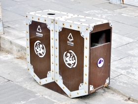 城市景区仿古户外垃圾桶 户外特色环卫垃圾桶定制制作