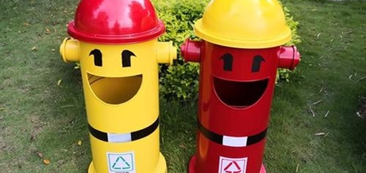 卡通垃圾桶是如何提醒人们自动投放分类垃圾