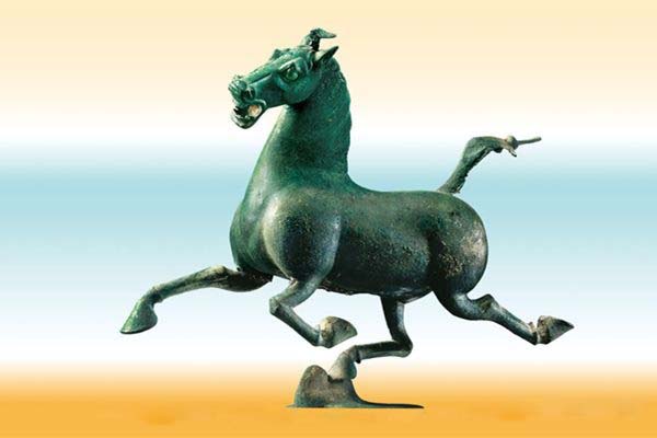 西汉霍去病墓前的马踏匈奴