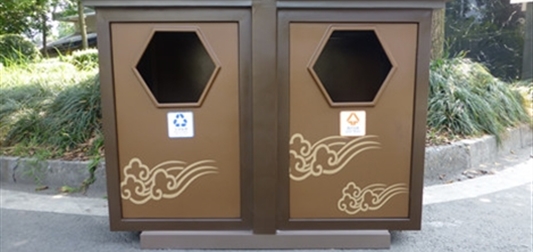 户外经典创意钢木垃圾桶定制制作厂家选择