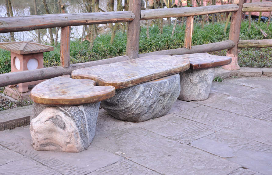景区文化仿石材特色休闲座椅